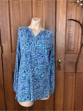 Coolibar UV protection Paisley Long Sleeve Tunic Top